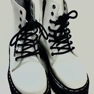White Dr. Martens Jadon II boots